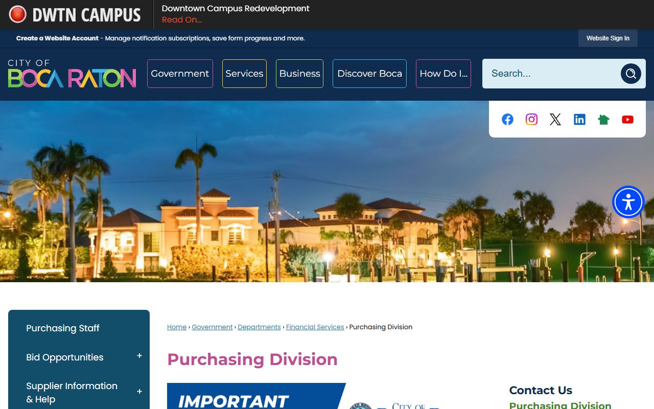 Boca Raton Police Services website for Boca Raton 24 hour booking info