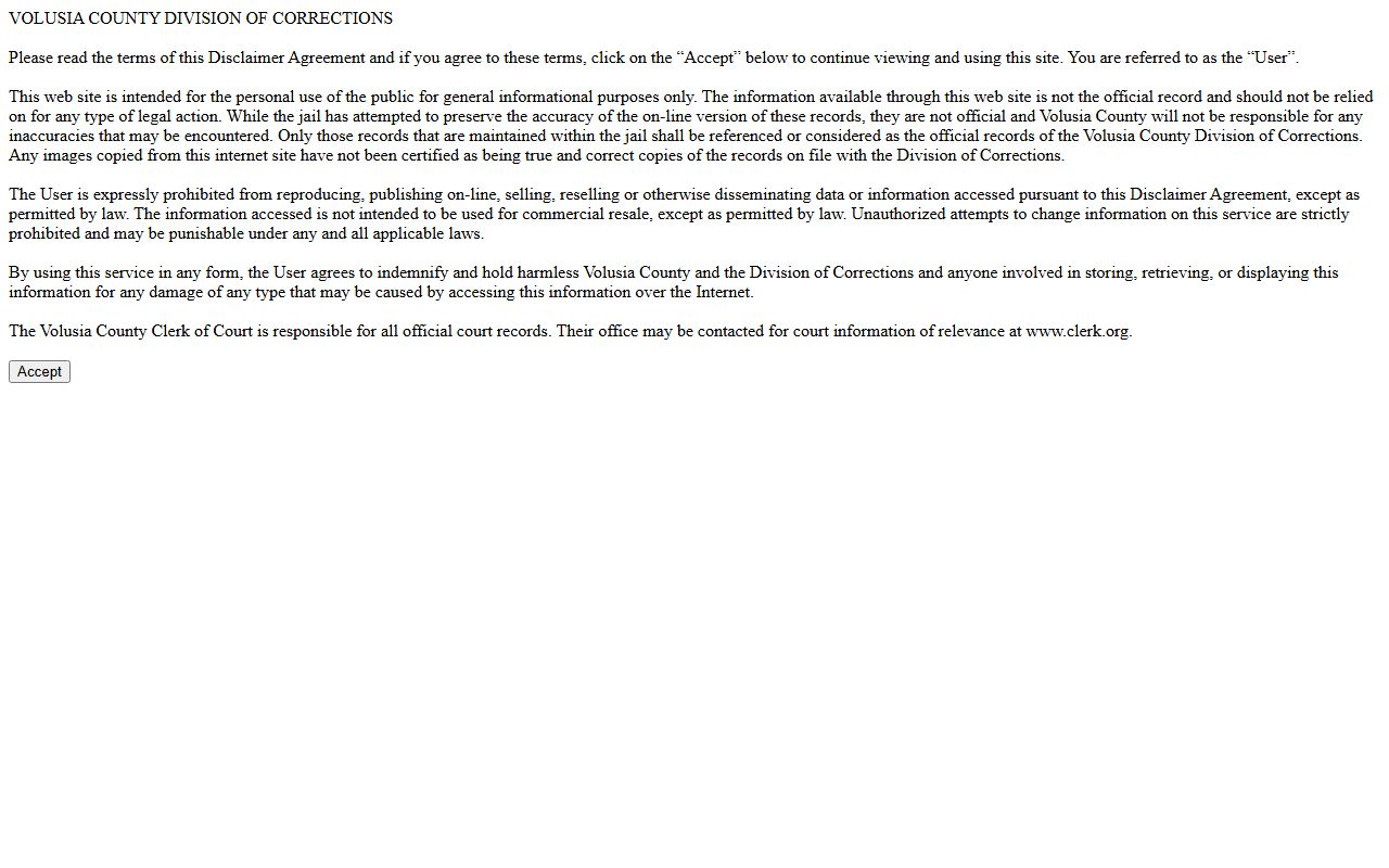 Volusia County mugshot search portal for Deltona 24 hour booking records