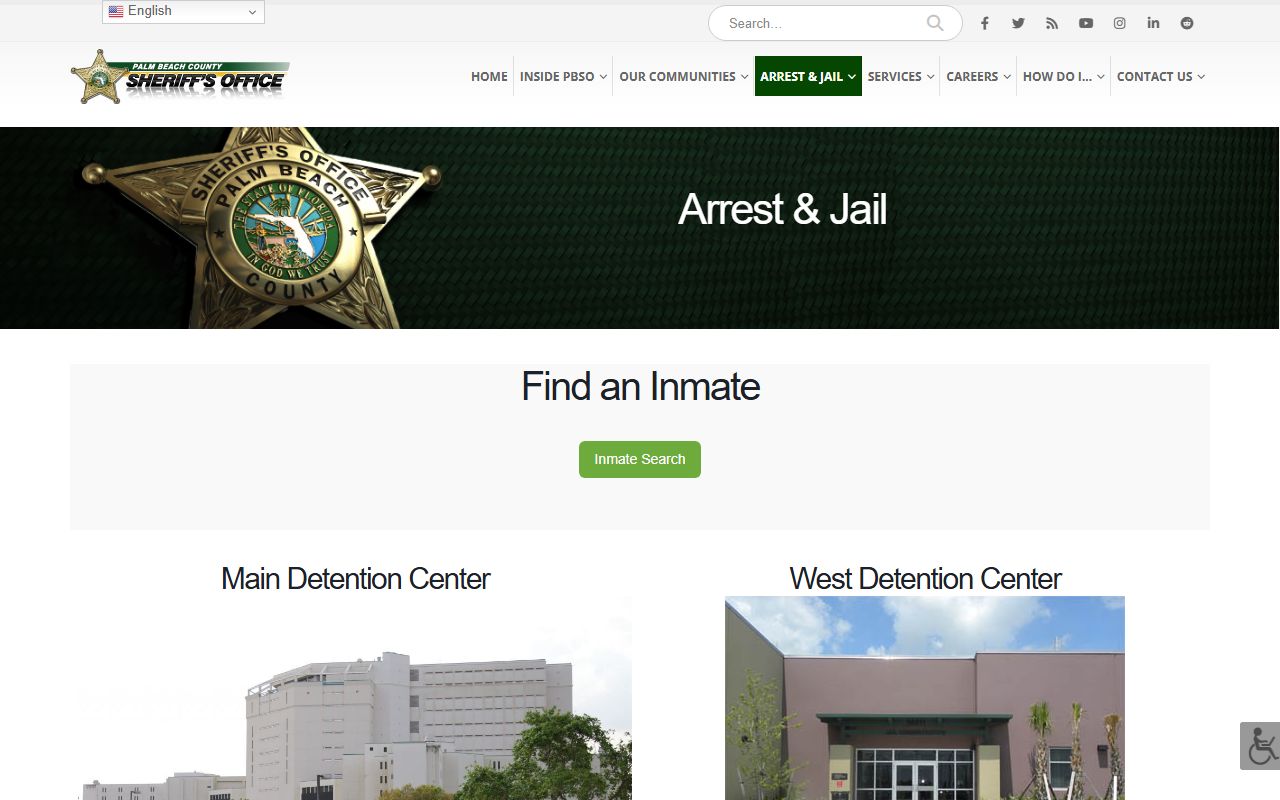 Palm Beach County Sheriff arrest search results for West Palm Beach 24 hour booking