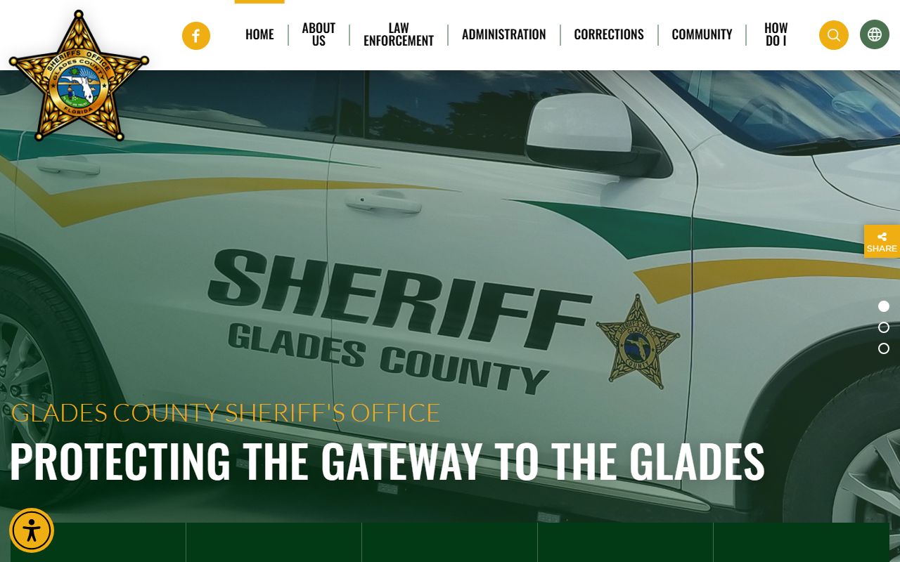 Glades County Sheriff's Office main website