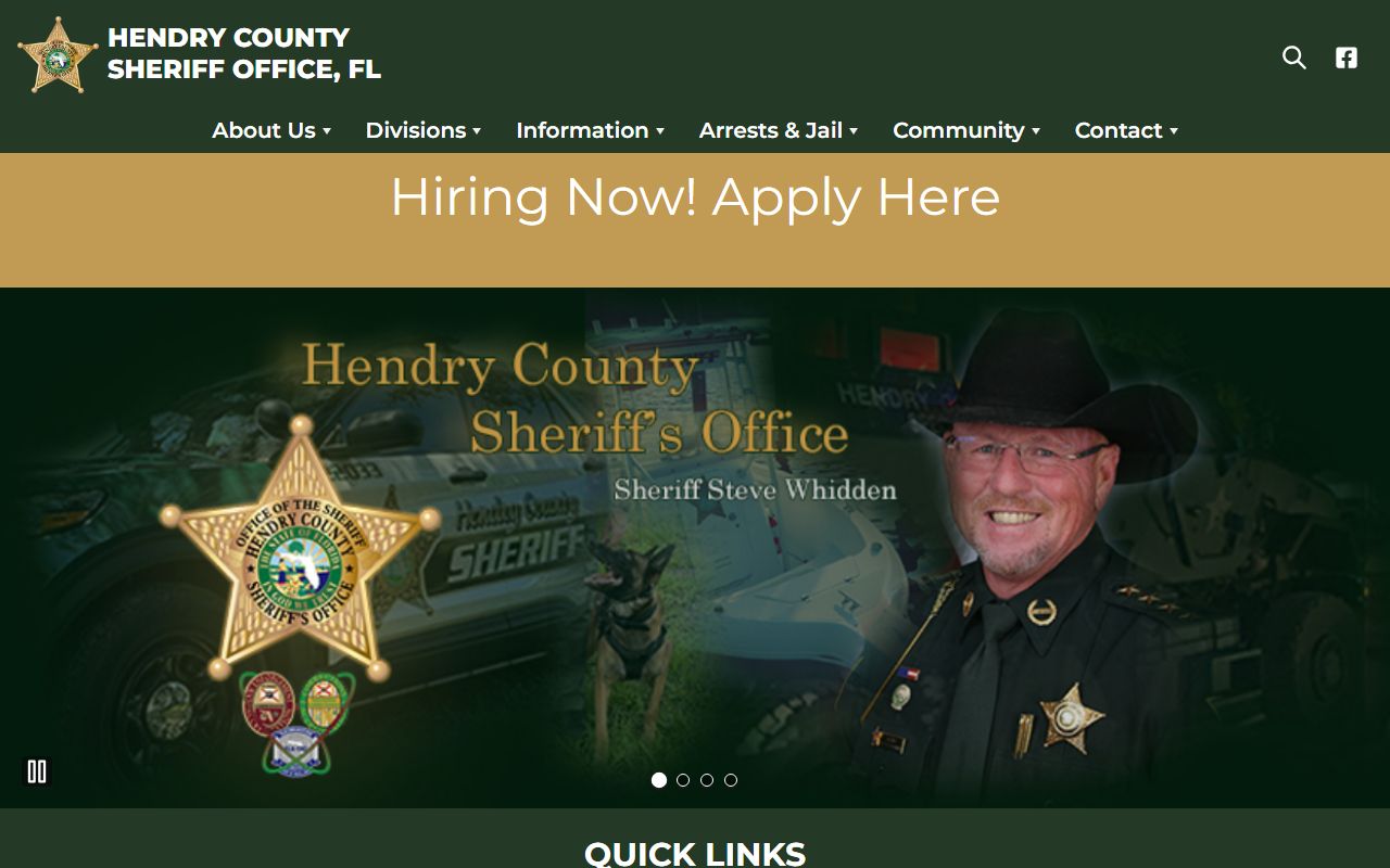 Hendry County Sheriff's Office main website