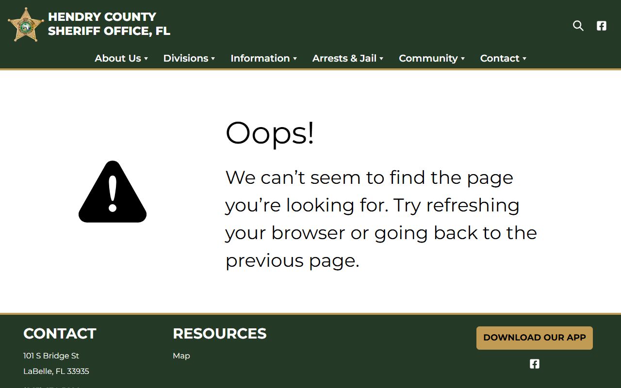 Hendry County inmate search showing recent 24 hour booking entries