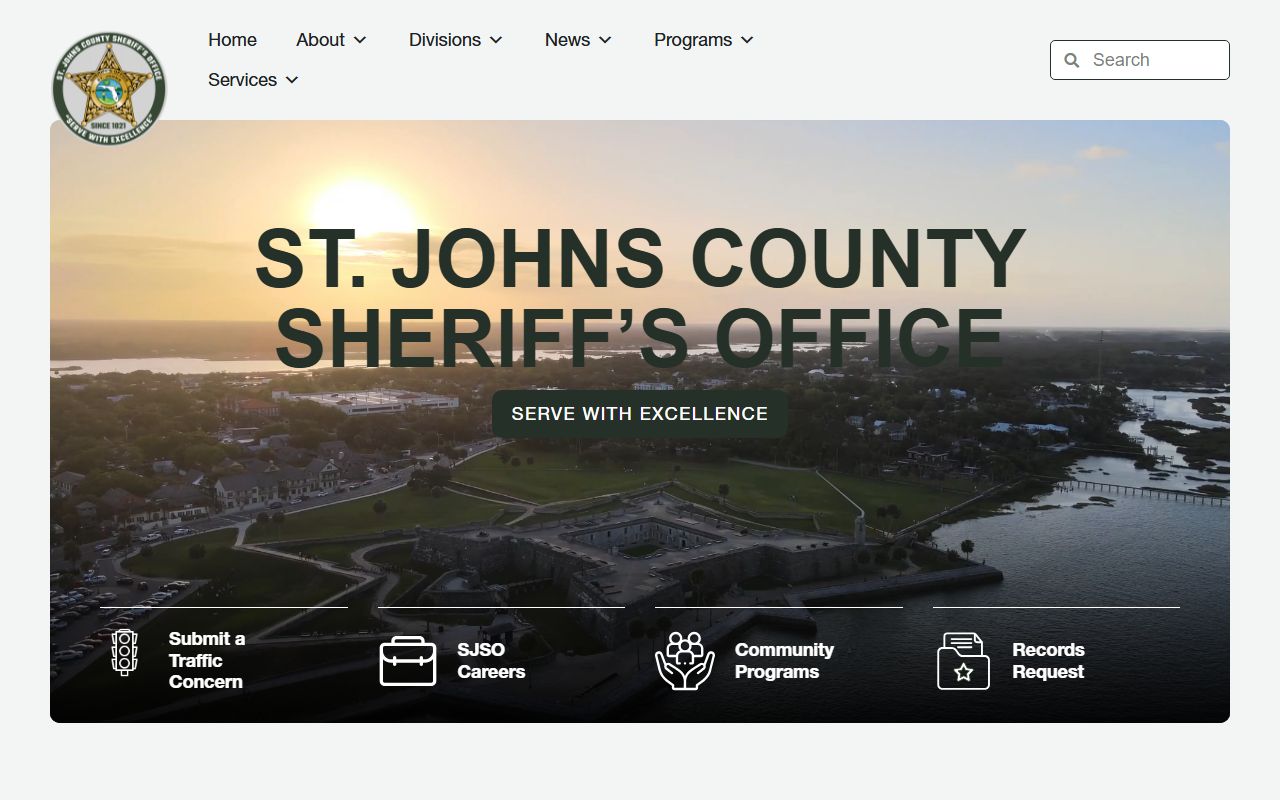 St. Johns County Sheriff's Office booking records and inmate search results