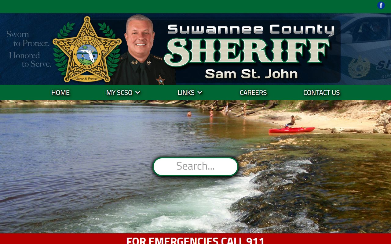 Suwannee County Sheriff's Office main website for booking record lookups