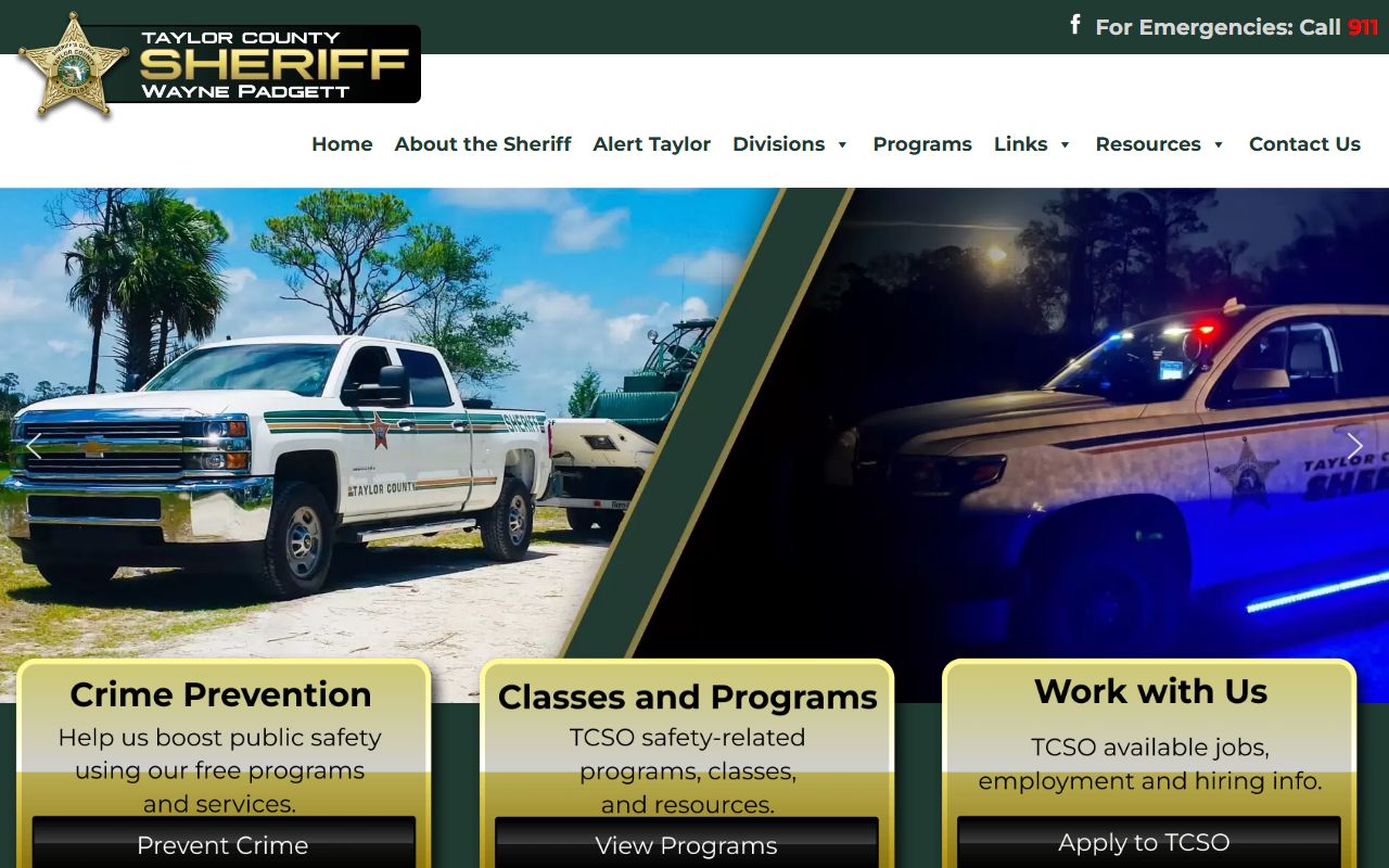 Taylor County Sheriff's Office official website